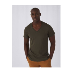 Tee-shirt homme col V en coton bio personnalisé
