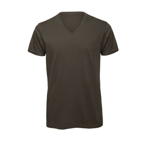 Tee-shirt homme col V en coton bio personnalisé
