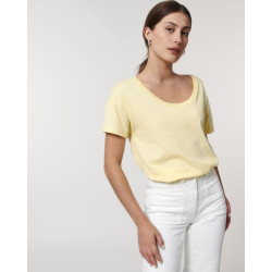 Le T-shirt loose col rond femme personnalisé