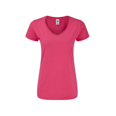 T-shirt femme col V vierge ou à personnaliser - Express et pas cher