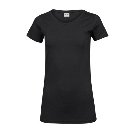 T-shirt femme stretch & extra long vierge ou à personnaliser - Express et pas cher