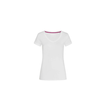 T-shirt femme col V vierge ou à personnaliser - Express et pas cher