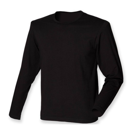 Tee-shirt stretch homme manches longues personnalisé