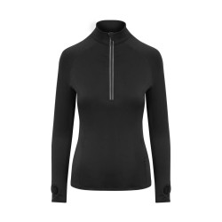 T-shirt de sport femme col zippé vierge ou à personnaliser - Express et pas cher