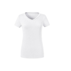 T-shirt organique col V femme vierge ou à personnaliser - Express et pas cher