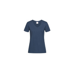 T-shirt femme col V vierge ou à personnaliser - Express et pas cher