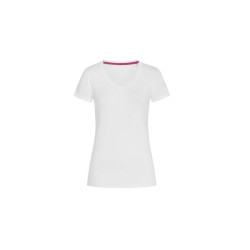 T-shirt femme col V vierge ou à personnaliser - Express et pas cher